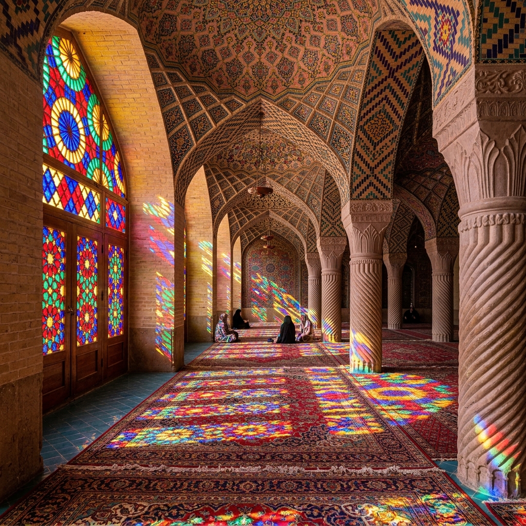 Nasir al-Mulk Mosque in Shiraz, Iran